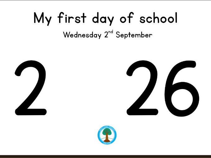 First day of school hand print craft