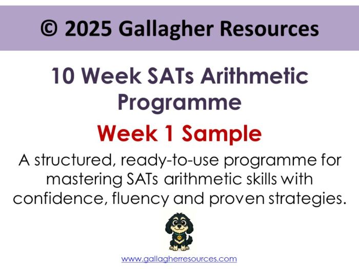 Week 1 Sample - SATs Arithmetic Programme