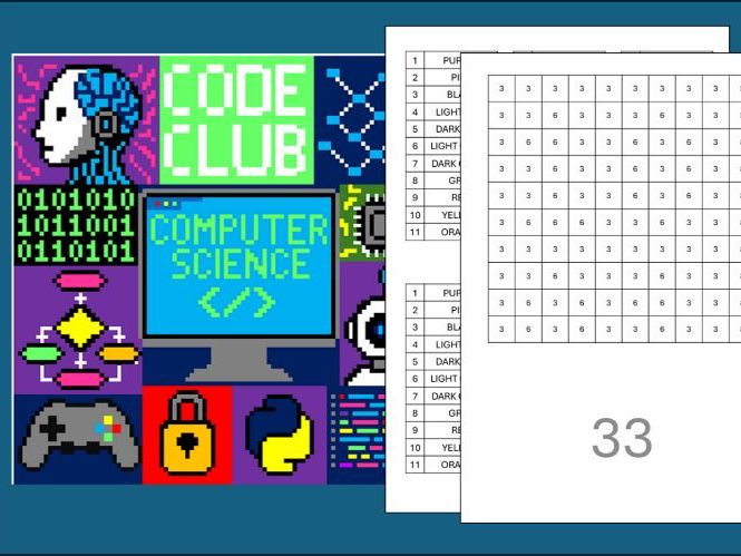 Pixel 8-bit art open evening activity display