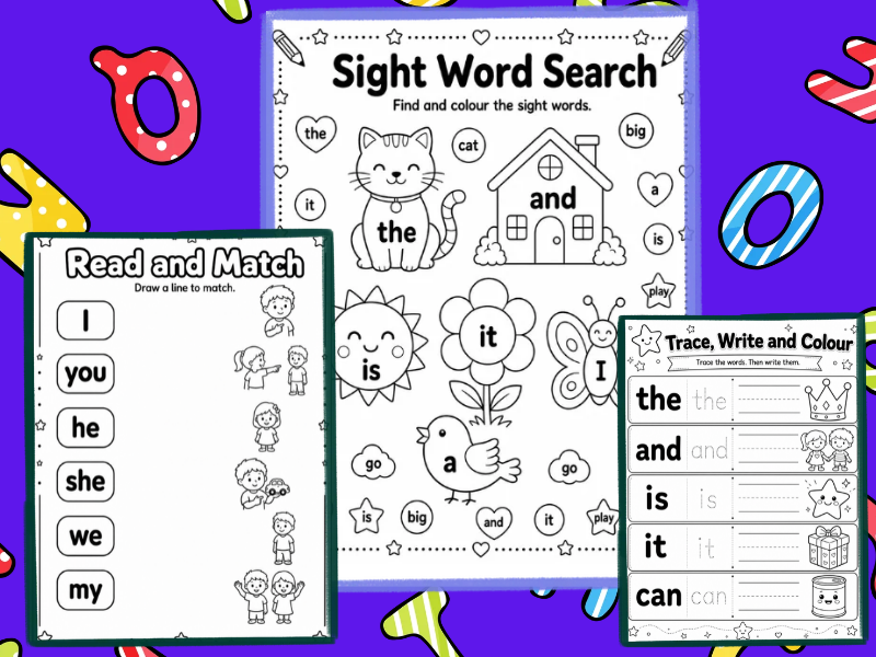 Sight Word Activities for Beginning Readers | 20 Fun Printable Worksheets