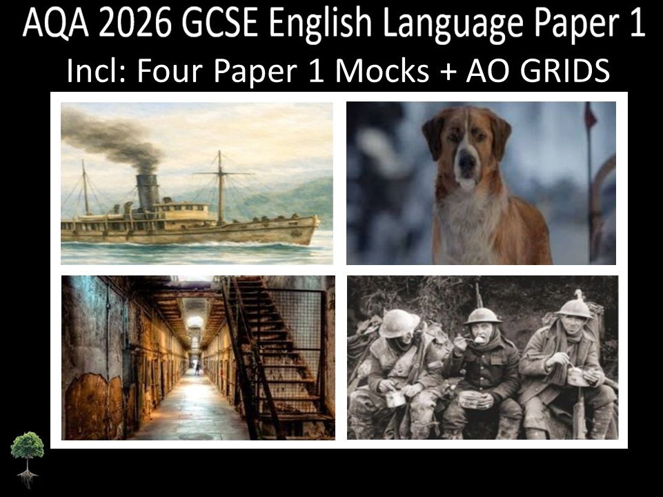 Four AQA 2026 GCSE English Language Paper 1 Mocks | AO Grids