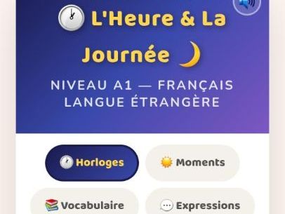 Telling time in French A1- Interactive games