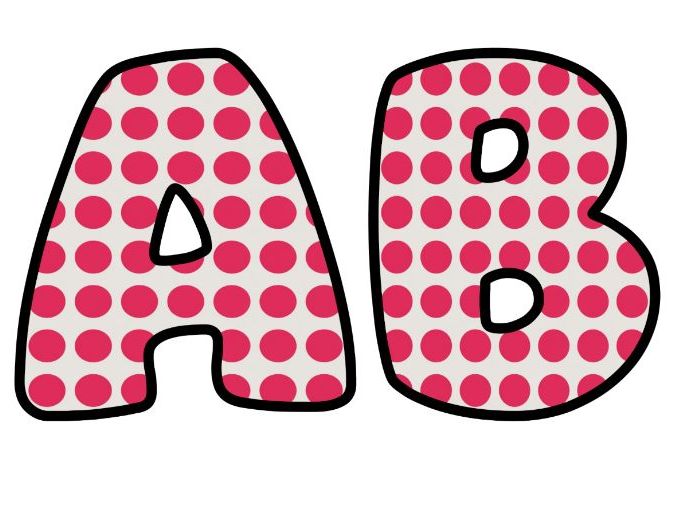 Bright Pink Circles Lettering Set | Classroom Display | Upper & Lowercase, 0-9 and Signs