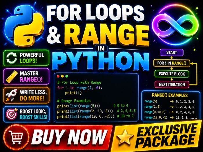 For Loops & Range in Python | Cambridge IGCSE & A-Level 9618 CS | Complete Lesson Pack - CS
