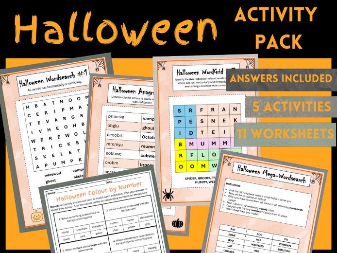 Halloween Literacy Activities KS3