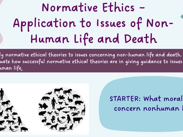 Issues of non-human life - AQA A Level Religious Studies