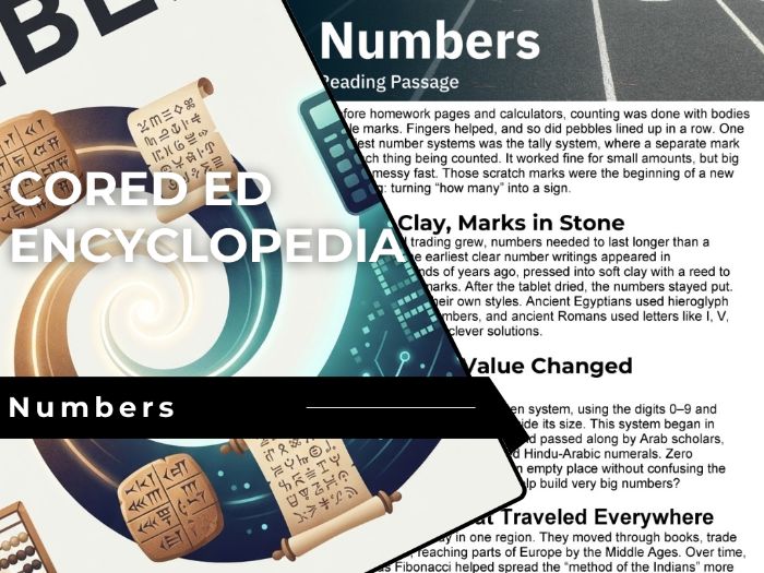 Numbers Reading Comprehension Passage - Cored Ed Encyclopedia