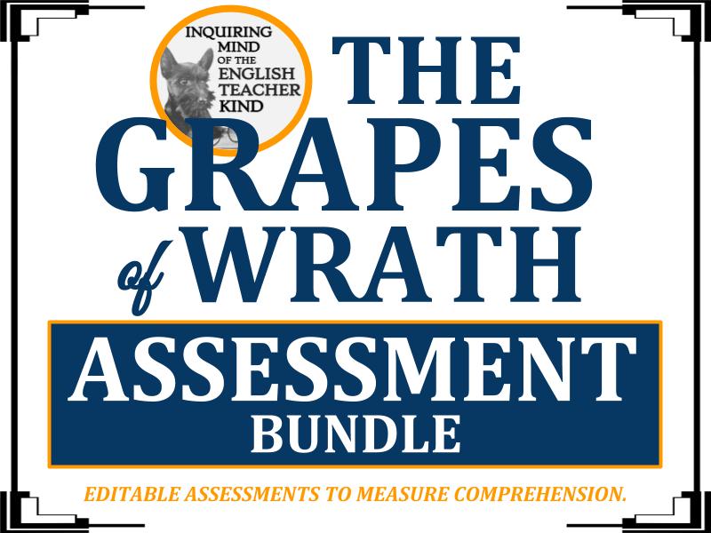 The Grapes of Wrath Assessment Bundle (Set of 10 Quizzes & 1 Test