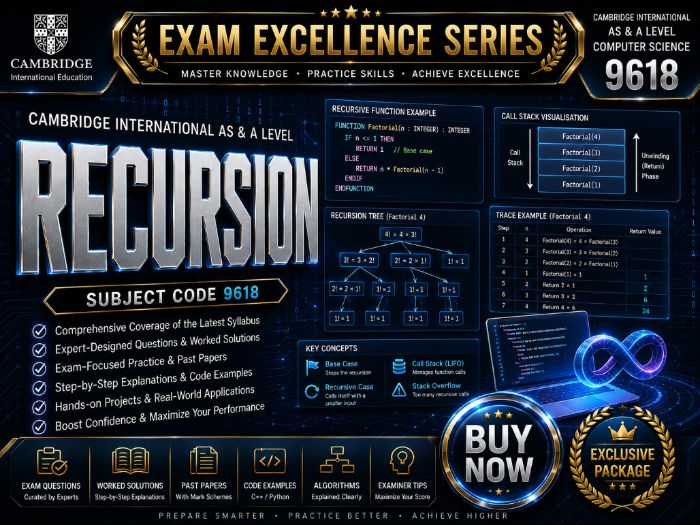 Cambridge AS/A Level 9618 Recursion | Exam Excellence Series