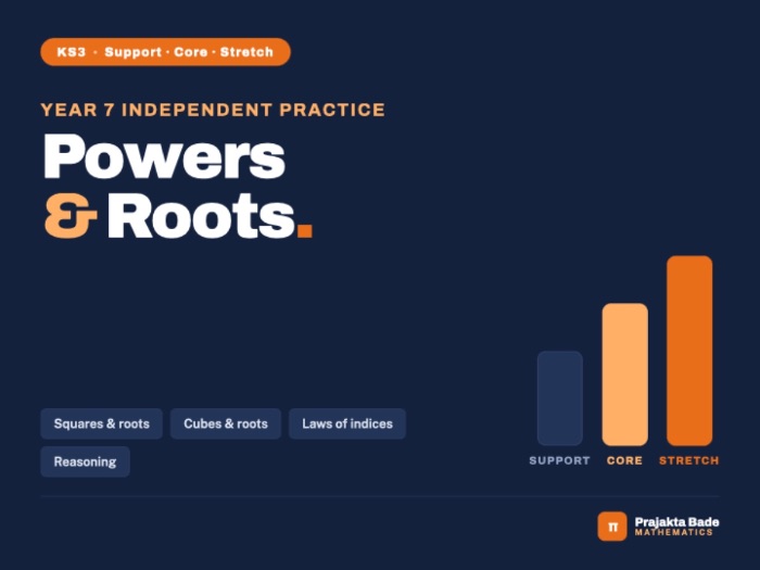 Year 7 Maths | Powers & Roots | Practice