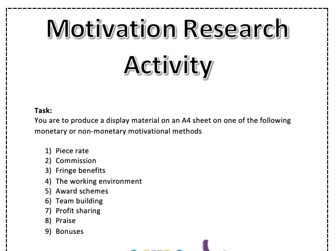 Motivation Research Task