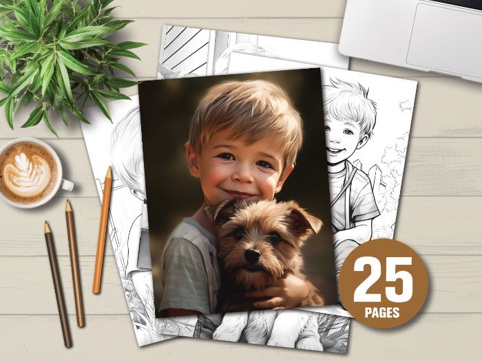 Best Friends : A Boy & His Dog - The Ultimate Coloring Bundle