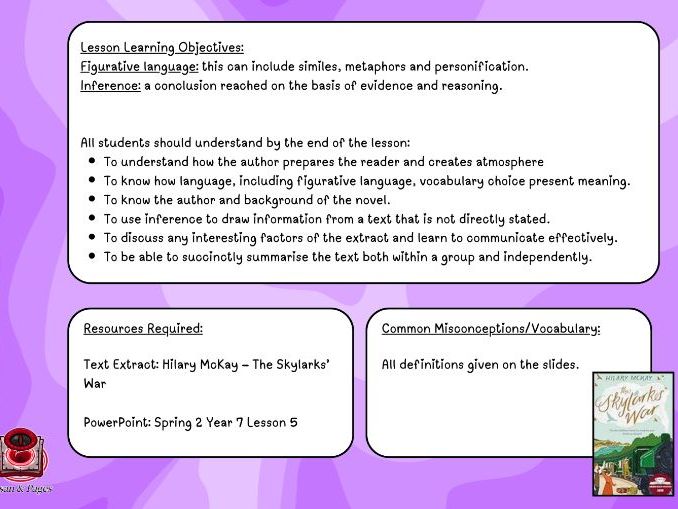Reading Scheme of Work - Spring 2 (Lesson 5)