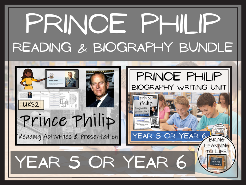 Prince Philip Reading Comprehension & Biography Bundle | UKS2