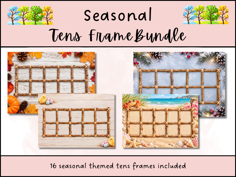 Seasonal Ten Frame Counting Mats EYFS Bundle