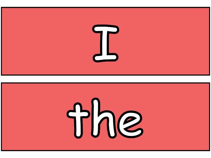 RWI Set 1 Red Words Flashcards