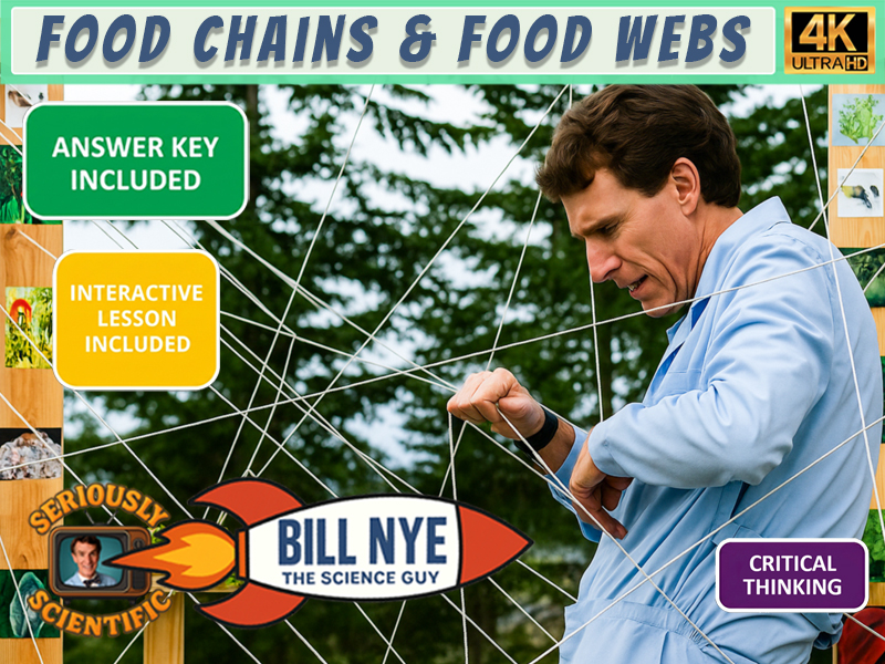 Bill Nye Food Webs Worksheet & Answer Key | 4K Full Episode