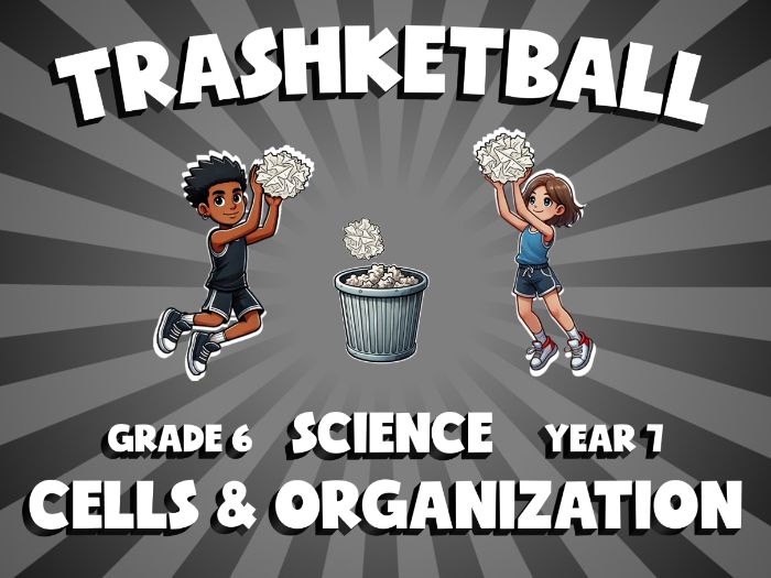 Cells & Organization TRASHKETBALL Science Game | No-Prep Year 7 Review Activity
