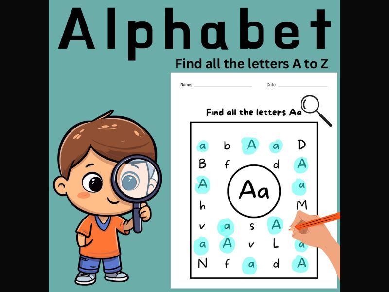Alphabet Letter Hunt Activity for Preschool & Kindergarten