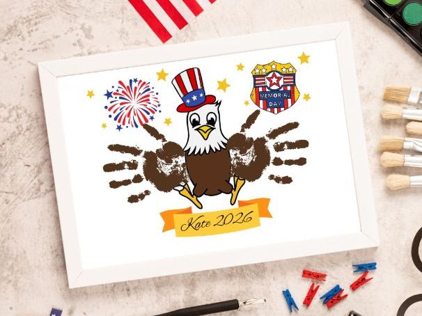 Memorial Day Handprint Eagle Craft | Patriotic Keepsake Art for Kids