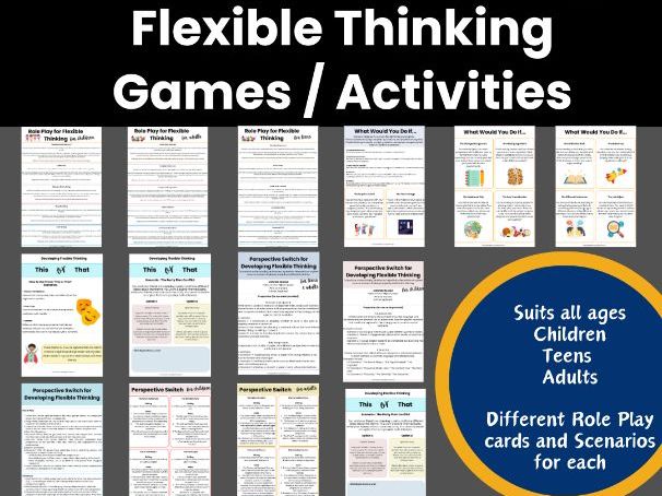 Flexible Think Activities Autism ADHD Problem Solving Scenarios Kid Play Therapy