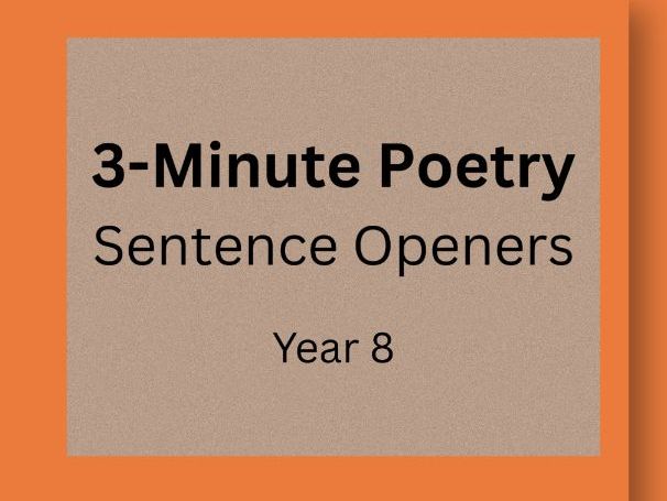 Sentence Openers — Writing Mini Lesson | Sentence Structure & Fronted Adverbials | Year 8 (KS3)