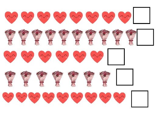 Valentine’s Day Counting Sheets 1–10