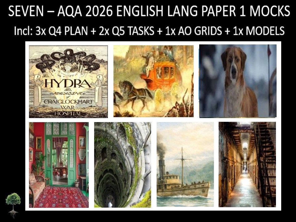 SEVEN - AQA PAPER 1 | 2026 FULL MOCKS | Q5 TASKS | Q4 PLAN | AO GRIDS | MODELS