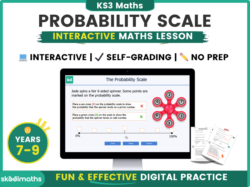 Introduction to Probability and the Probability Scale KS3 Year 7 Maths