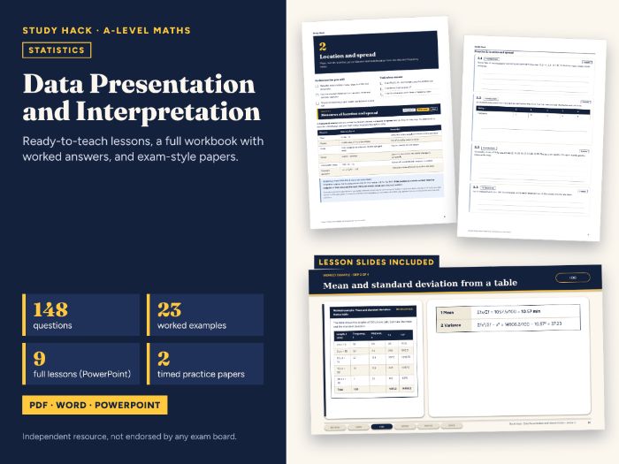 A-level Maths Data Presentation Complete Pack