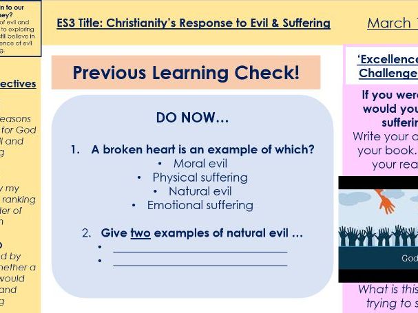 Evil & Suffering: Complete Unit (RE/RS)