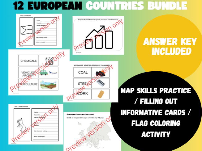ESL WORLD GEOGRAPHY EUROPEAN EXPLORATION CONTINENTS GOODS AND SERVICES BUNDLE