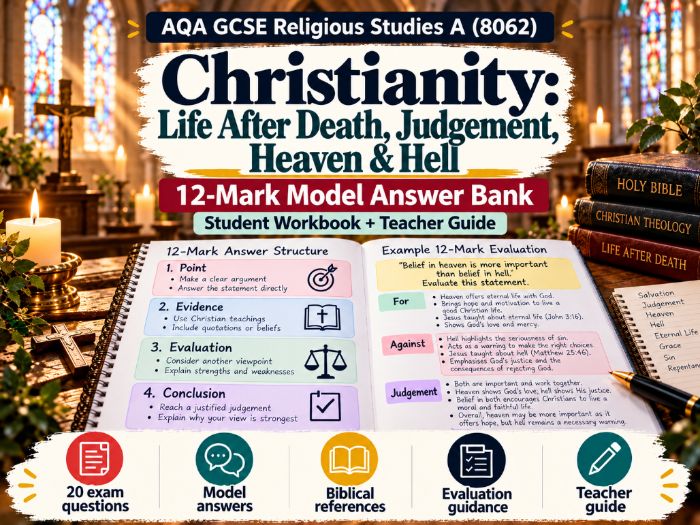 AQA GCSE RS Christianity: Life After Death, Judgement, Heaven & Hell | 12-Mark Model Answers