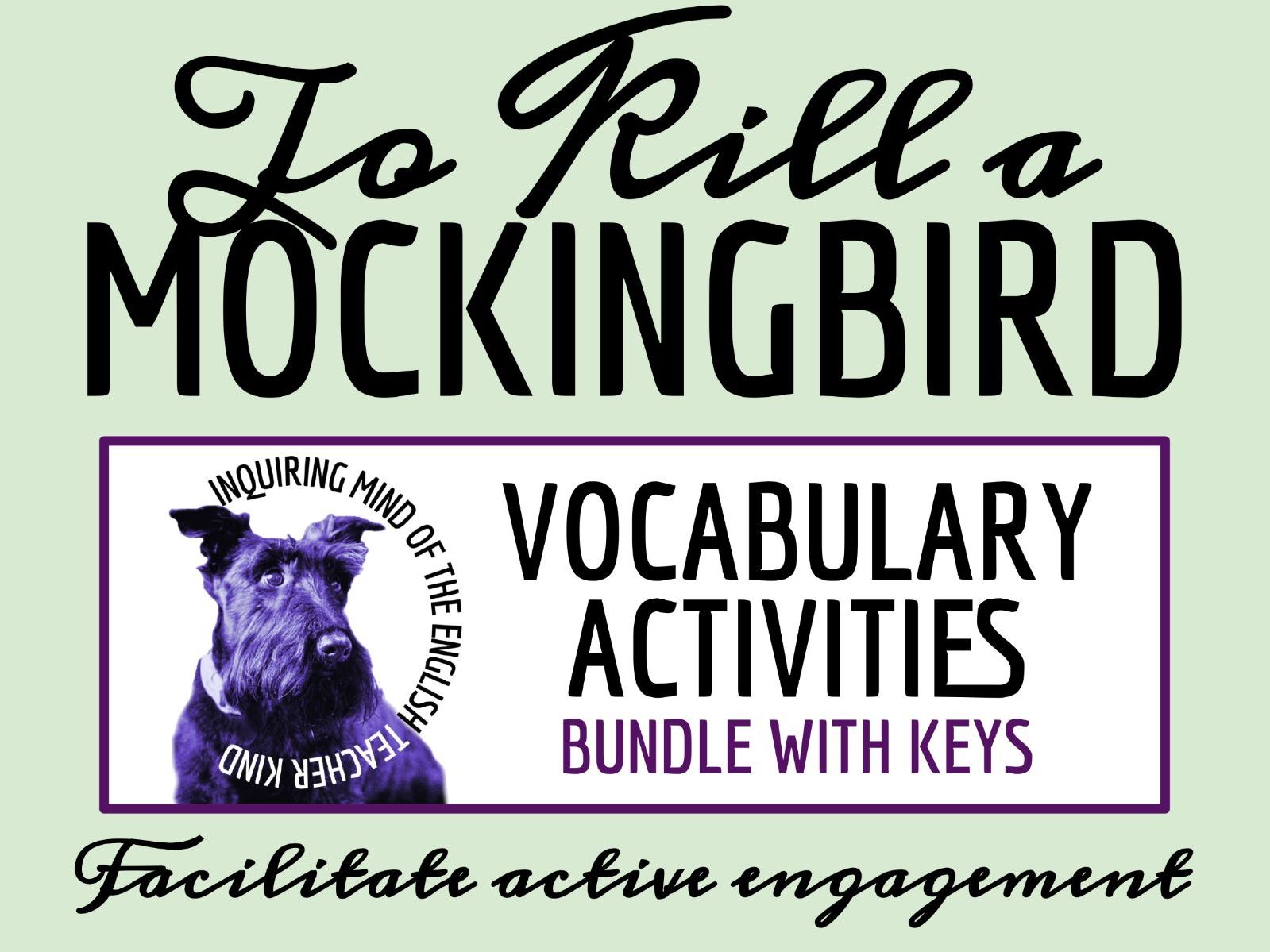 To Kill a Mockingbird Vocabulary Worksheets, Crossword Puzzles, and Word Search Games