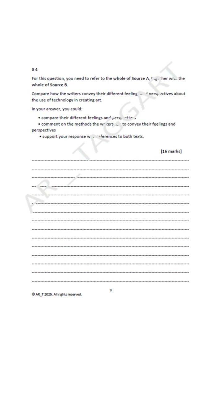 One AQA 2026 GCSE English Language Paper 2 Mock | AO Grids - (aia ...