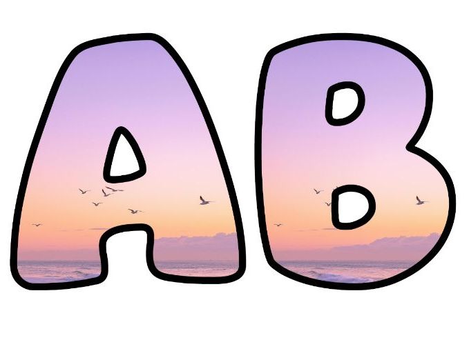 Birds Flying Sunset Sky Classroom Display | Lettering Set | Upper & Lowercase, 0-9 and Signs