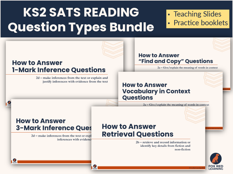 KS2 SATs Reading: Question Types Teaching Bundle | Year 6 Revision Slides + Practice