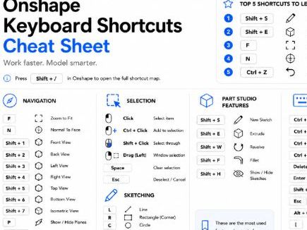Onshape Cheat Sheet