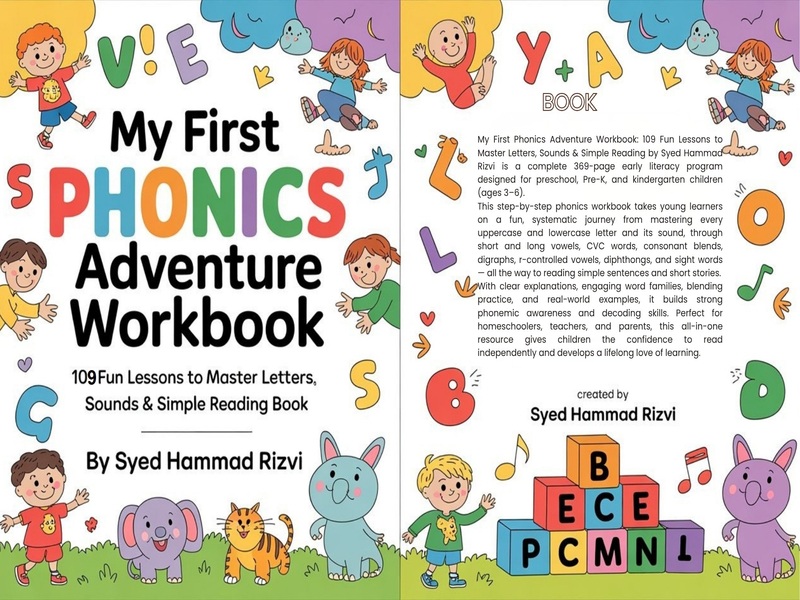 My First Phonics Adventure Workbook 109 Fun Lessons to Master Letters, Sounds & Simple Reading Book