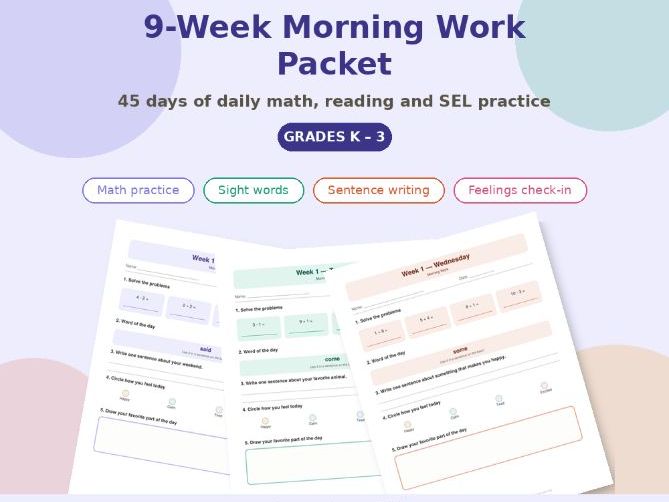 45 Days Morning Work Bundle (K-3)