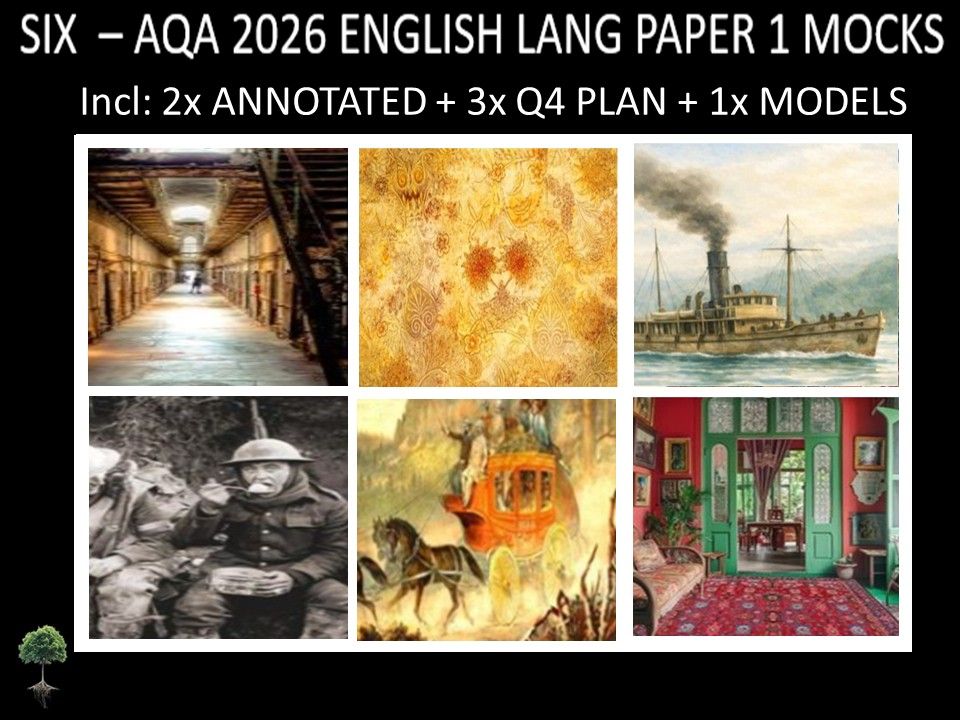 SIX - AQA PAPER 1 | 2026 FULL MOCKS | ANNOTATED | Q4 PLAN | MODELS