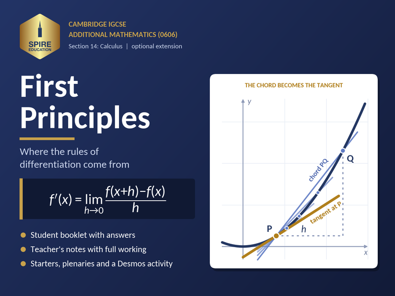 First Principles: Optional Extension Pack (Student Notes and Teacher’s Notes) | Cambridge IGCSE Addi