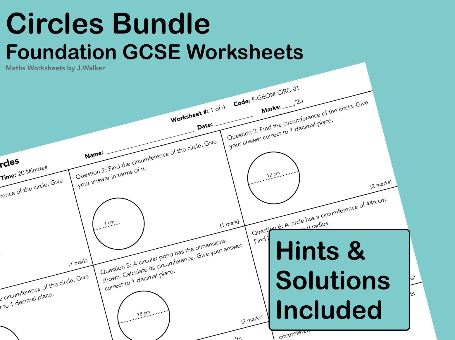 GCSE Maths: Circles Bundle - Foundation Tier