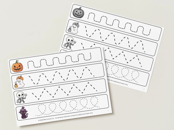 Halloween Mark Making Paths - Fine Motor Resource