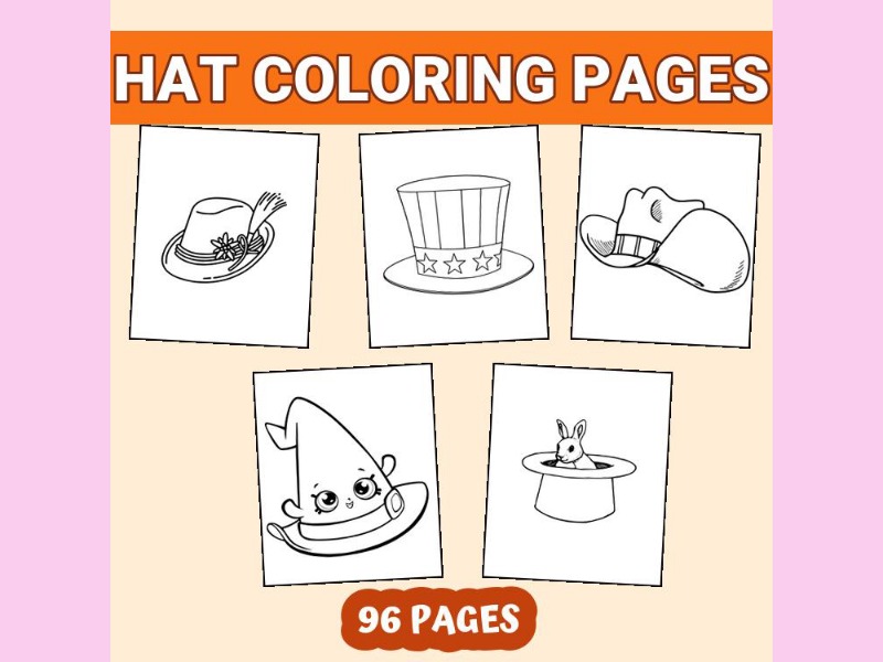 Explore 30 Printable Hat Coloring Pages for Creative Fun! | Teaching ...