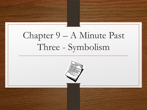 Private Peaceful - symbolism