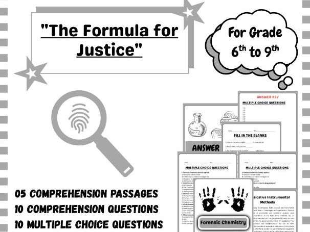 "Forensic Chemistry Grade 6-9 Comprehension Passages & Questions"