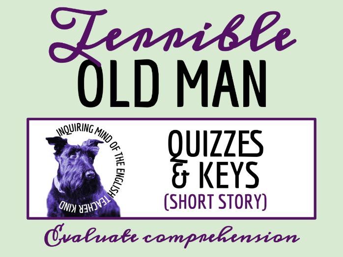 "The Terrible Old Man" by H.P. Lovecraft Reading Comprehension Quiz and Answer Key
