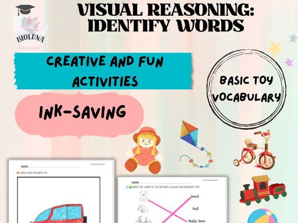 UK My Toys ESL / EAL Vocabulary Worksheets | Cut and Paste | KS1
