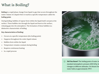 iGCSE Physics - 2.2.3 Melting, Boiling and Evaporation SUPPLEMENT